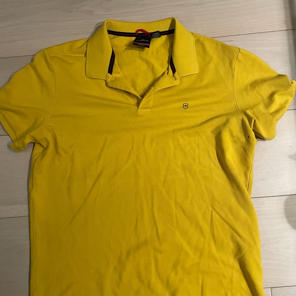 Victorinox Yellow Polo, lightly worn.